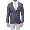 Evoga Giacca Uomo Sartoriale Elegante con Pochette da Taschino (M, Grigio Quadri Principe di Galles, m)