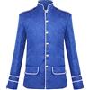 Modaworld Giacca Uomo Invernale Ricamata Cappotto Elegante Top Medievale Costume Steampunk Vintage Gotico