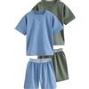 NEXT Ragazzo Confezione da 2 Pigiami Corti in 100% Cotone Navy/Grey Plain 8 Anni
