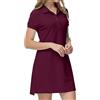 MoFiz Vestito Polo Donna Manica Corta Estate Sportivo Tenis Golf Dress