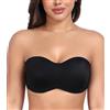DotVol Reggiseno Senza Spalline Donna Taglia Forte Ferretto e Non Imbottito Bra a più Vie
