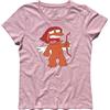 3styler T-Shirt Donna Eros Amore Love Pollon Olimpo Grecia Zeus - Cartoons Anni 80 Shirt - Linea Classic - 100% Cotone 185 gr/mq (S, Rosa)