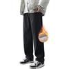 MASUCOR Jeans Termici da Uomo in Pile Invernale Pantaloni Invernali Foderati Caldi Gamba Dritta Jeans Invernali in Pile Felpato Pantaloni da Uomo con Elastico in Vita Comodi Pantaloni Termici(Black,M)