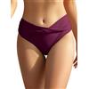 SHEKINI Fondo Bikini per Donna Triangolo Classico Ruched Bikini Nuoto Tronchi Culotte Slip Costumi da Bagno Pantaloncini da Spiaggia