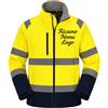 Ristohouse Giacca Softshell Alta Visibilità Classe 3 Personalizzata con Ricamo - Antivento, Impermeabile 8000 mm, Traspirante, Giacca da Lavoro HV Uomo Donna per Cantieri e Strada (GIALLO FLUO, L)