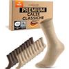 sockenkauf24 10 Paia di Calze Uomo Donna Calzini Lunghi Business Cotone Traspiranti Comode (Beige Marrone 39-42)