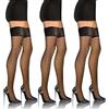 sesto senso 3 Paia Calze Autoreggenti Pizzo con Silicone Motivo a Pois 20 DEN Donna Sexy Lingerie Nero 1/2 Punti