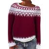 Generic 2026 Maglione oversize da donna lavorato a maglia girocollo da donna in misto cashmere misto cashmere, vestibilità larga, lavoro ufficio Fair Isle maglione natalizio festa