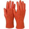 styleBREAKER Guanti da donna 3 in 1 per touchscreen con polsino in maglia rimovibile | Guanti invernali | 3 varianti d'uso | Morbidi, caldi ed elastici in molti colori, colore:Arancione