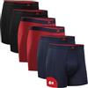 DANISH ENDURANCE Boxer Uomo in bambù Ultra Morbido, Mutande Boxer Bamboo Comodi, Traspiranti, 6 Paia Multicolore (2xNero, 2xRosso, 2xNavy) XXL