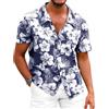 Fastkoala Uomo Hawaiane Camicie Floreali Camicia da Spiaggia Vacanze Tropicali Tops Casual Button Down