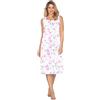 e.Femme® Camicia da Notte Donna ANA 1160 in Cotone, Fiori/Rosa, 42
