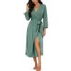 PrinStory Accappatoio da Donna Leggero con Maniche a 3/4, con Scollo a V, Kimono
