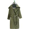 ELY PARKER Accappatoio Bambino e Ragazzo, Spugna, Asciugamano in Cotone Turco, con Cappuccio, Coccodrillo, Verde (9-10 Anni) Morbido, Assorbente, Comodo, Spesso