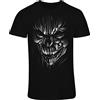minifan Teschio - Maglietta da uomo con stampa teschio di demone - T-shirt da uomo - Halloween - Death Metal Biker Gotico, Nero, XXL