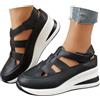 Sobzia Sandali Trekking Donna,Sandali Chiusi Davanti Donna Estive Ortopedici Comodi Sandalo Trekking Sportivi Leggeri Sandalo con Zeppa Antiscivolo Scarpe con Strappo Scarpa Passeggio Nero 38
