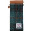 TAILORMAP Harris Tweed Squeeze - Custodia per occhiali da sole in pelle