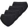 Sloggi Chic Tai 4p Slip, Nero (Black), 3 Donna