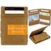 GARZINI Portafoglio Magico - in vera pelle, sottile e minimalista Magic Wallet da uomo con sistema di blocco RFID e portamonete
