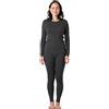 LAPASA 100% Lana Merino Set Termico Intimo Donna Strato Base Peso Medio Maglia a Maniche Lunghe e Pantaloni Lunghi L91 Grigio Scuro XS