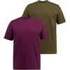 JP 1880 T-Shirts - Magliette Girocollo, Confezione Doppia, T-Shirt Uomo