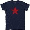 3styler T-Shirt Uomo Stella Rossa - Red Star - Revolution Shirt - Linea Classic - 100% Cotone 185 gr/mq (S, Blu)