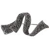 Cikonielf Spille fiore nero Donna Vintage Argento antico Lega vintage Spilla Lega Spilla Sciarpa Abbigliamento Decorazione Accessorio(2040)