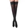 WOOTI TIGHTS autoreggente in lana merinos CARBONARA 100 den, S-M NERO, morbida e coprente, calza calda adatta per la stagione invernale