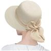 hehiy Cappelli da Sole da Spiaggia Donne,Cappello di Paglia a Falda Larga,Pieghevole e Compatto per Viaggio Estivi Cappello Visiera Donna Comodo e Traspirante