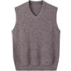 ZMNKH Gilet Uomo Maglione Collo a V Maglioni Senza Maniche Maglie Pullover 100% Cachemire Gilet Uomo d'Affari Gentleman Gilet