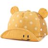 Pesaat Berretto Bambino Cotone a Pois Per Ragazza Ragazzo Bambino Cappello Sole Regolabile Primavera Estate Autunno Berretto Da 6 a 24 Mesi(Giallo maglia)