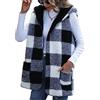 AIEOE Cappotti senza maniche Donna Gilet Giacca in Pile Morbido Caldo per Autunno Inverno, Style03-Nero, M