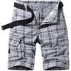 Generic Pantaloncini cargo da uomo a quadri Pantaloncini da uomo in stile college Chino Trunks con tasche multiple Abbigliamento da lavoro Vestibilità regolare Pantaloni corti leggeri e comodi tuta da