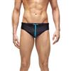 SUNDEK Leonardo Swim Stampa Logo, Slip Mare da Uomo (IT, Testo, XL, Regular, Regular, Black 06)