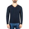 CASH-MERE.CH Pullover | Sweater | Maglione con Scollo a V da Uomo 100% Cachemire (Blu/Marina, XL)