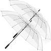Weewooday 2 Pezzi Ombrelli Trasparenti Grande XXL Automatico Elegante con Pulsante Ombrello da Sposa Antivento Impermeabile para Partner (150 cm)