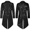 Générique Donne Costume Di FRAC Paillettes Blazer Manica Lunga Sparkle Jacket Glitter Coat for Evening Party Top Paillettes Donna Costume Di Carnival Costume Da Discoteca, Nero , S
