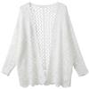 Comebachome Cardigan all'uncinetto da donna - Elegante cardigan aperto lavorato a maglia con scavatura, maglione leggero da spiaggia per l'estate, bianco, all'uncinetto da donna, maglioni da spiaggia pe