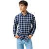 Wrangler 1 Maglietta Pkt, Plaid Indaco, M