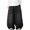 Vhersily Cargo Baggy Wite Bootcut Jeans da Uomo Loose Fit Casual Y2K Pants Denim Pantaloni Straight Leg Outdoor Vintage Pantaloni da Lavoro Gamba Larga Leggeri Hippie Pantalone Giapponesi con Tasche