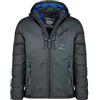 Geographical Norway Beachwood Men - Cappotto Antivento Uomo - Giacca Invernale Caldo - Giacca Con Fodera Impermeabile Resistente Inverno (Grigio Scuro 3XL)