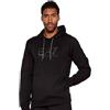 EA7 Emporio Armani Visibility Felpa con Cappuccio in Cotone, Nero