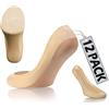 sesto senso 12 paia Calzini Donna Fantasmini Invisibili Tinta Unita Salvapiede Eleganti Antiscivolo in Silicone 39-42 12 paia Beige