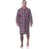 Normann Camicia da notte da uomo a maniche lunghe, in tessuto con bottoni, anche in taglie forti, Colore: rosso, 52 IT/54 IT