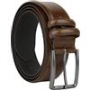 No Limits Cintura Uomo In Vera Pelle, Made in Italy, Classica Senza Cuciture e Accorciabile, Fibbia in Metallo Nickel Free, Alta 3,5 cm Con Scatola