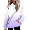 BOTCAM Maglione da donna con cappuccio: felpa con cappuccio con gradiente di colore, felpa a maniche lunghe, felpa con cappuccio, oversize, per sport