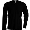Kariban - Maglia a maniche lunghe, con scollo a V, fino alla taglia 4 XL Nero L