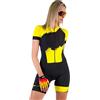 Generic 12 Colori Donne Viola Manica Corta Femminile Ciclismo Tuta Donna Tuta Ciclismo Abbigliamento Triathlon Pantaloncini XS-4XL