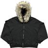 Generisch Felpa da uomo oversize con colletto in pelliccia sintetica - ampia giacca con cappuccio con chiusura lampo | giacca casual streetwear in stile Y2K, S