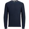 JACK & JONES Knitted Pullover Plain Knitted Pullover | Knit Fit, Semplice, Maniche lunghe, Casual, Temperatura massima di 40°C ciclo delicato